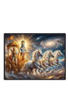 Lord Krishna Laminated Photo - 9x11 Inches, Divine Blessings For Home & Office And Temple Decoration (F16073)
