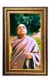 Bhaktivedanta Swami Prabhupada Digital Golden Balck Color Photo Frame | Hindu Religious Wall Decor | 10x16 Inches - Inspirational Wall Art For Office, Home Decor - Ideal Spiritual Gift (F16771)