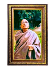 Bhaktivedanta Swami Prabhupada Digital Golden Balck Color Photo Frame | Hindu Religious Wall Decor | 10x16 Inches - Inspirational Wall Art For Office, Home Decor - Ideal Spiritual Gift (F16771)
