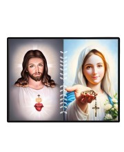 Jesus Christ - Our Lady Of Rosary Laminated Photo - 5x7 Inches, Divine Blessings For Home & Office And Temple Decoration (F16285)