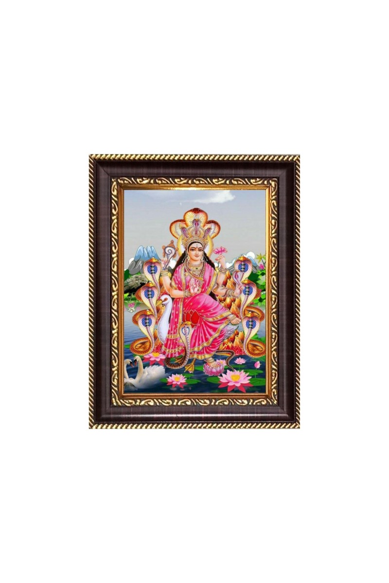 maa Manasha Digital Print Photo 8.7x10.7 inches - Vibrant Religious Wall Art for Home or Office Decor.