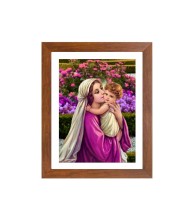 Mother Mary and Baby Jesus Colored Photograph |Divine Wall Art | Devotional wall art