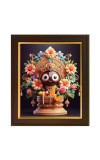 Hitech Sales | Elegant Jagannath Idol Photo Frame with Intricate Floral Design - Perfect for Home Decor, Religious Gifts, and Festivals Size: 10x12 inch.