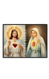 Jesus Virgin Mary Laminated Photo - 7x9 Inches, Divine Blessings For Home & Office And Temple Decoration (F16223)