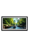 Nature Landscape Floating Frame Scenery Digital Print - (I5770) - 24x48 inch Modern Nature Wall Art for Living Room, Bedroom, Office, Hotels, Drawing Room