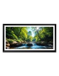 Nature Landscape Floating Frame Scenery Digital Print - (I5640) - 24x36 inch Modern Nature Wall Art for Living Room, Bedroom, Office, Hotels, Drawing Room