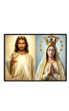 Esus Christ - Blessed Virgin Mary Laminated Photo - 11x13 Inches, Divine Blessings For Home & Office And Temple Decoration (F16433)