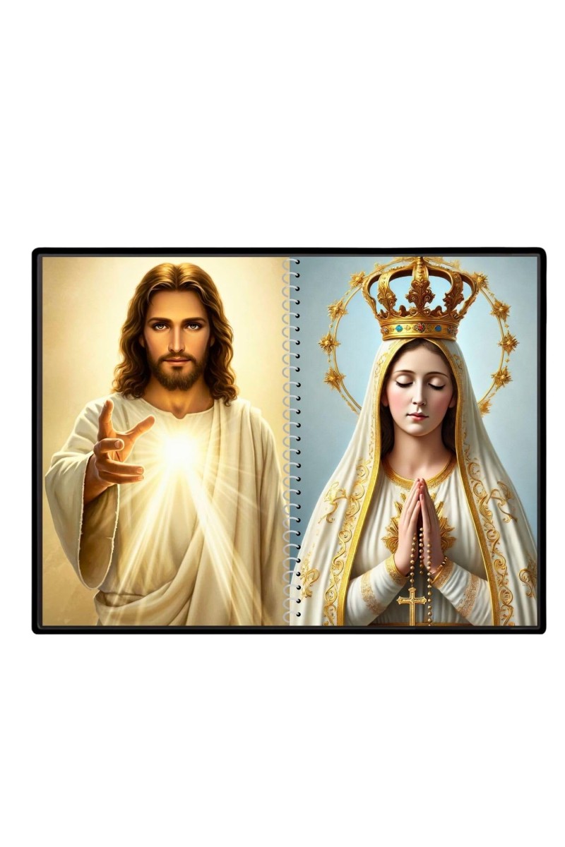Esus Christ - Blessed Virgin Mary Laminated Photo - 11x13 Inches, Divine Blessings For Home & Office And Temple Decoration (F16433)