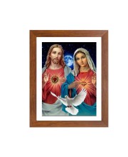 Generic Sacred Jesus and Mother Mary Colored Photo | Christian Wall Art for Home, Church, or Prayer Room | Perfect Religious Decoration or Spiritual Gift