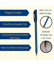HiTechMart Fort Df Pen | Tip size -0.5 mm, Ball Pen Box Pack | Slim & Multi Color Body Pens Easy to hold | Pack of 1, P-20, INK Colour - Blue | Smooth Writing use for Study, Office Work HiTechMart Fort Df Pen | Tip size -0.5 mm, Ball Pen Box Pack | Slim & Multi Color Body Pens Easy to hold | Pack of 1, P-20, INK Colour - Blue | Smooth Writing use for Study, Office Work