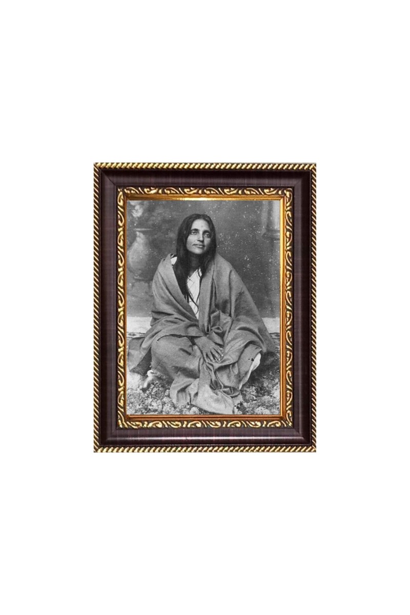 Sri Anandamayi Maa Digital Print Photo 6.7x8.7 inches - Vibrant Religious Wall Art for Home, Office and Temple Decor.