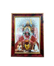 Maa Kali Religious Photo Frame with Sri Ramakrishna & Sarada Devi | Hindu Goddess Kali Wall Photo Frame for Home, Office, Puja & Mandir Decor