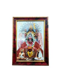 Maa Kali Religious Photo Frame with Sri Ramakrishna & Sarada Devi | Hindu Goddess Kali Wall Photo Frame for Home, Office, Puja & Mandir Decor