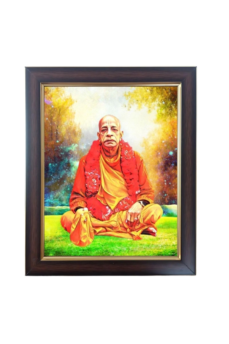 Hitech Sales Swami Prabhu pada Photo Frame for Pooja Room, Temple Decor, Home Decoration and Gift (Wall and Tabletop, Rectangular, Polystyrene Frame, Printed Photo, 24 x 29 cm, Black)