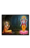 Lord Vishnu Laminated Photo - 9x11 Inches, Divine Blessings For Home & Office And Temple Decoration (F16060)