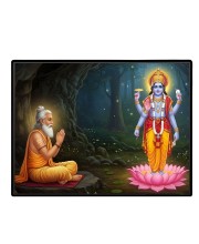 Lord Vishnu Laminated Photo - 9x11 Inches, Divine Blessings For Home & Office And Temple Decoration (F16060)