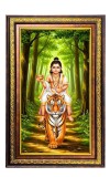Lord Murugan Digital Golden Balck Color Photo Frame | Hindu Religious Wall Decor | 18x24 Inches - Inspirational Wall Art For Office, Home Decor - Ideal Spiritual Gift (F16638)