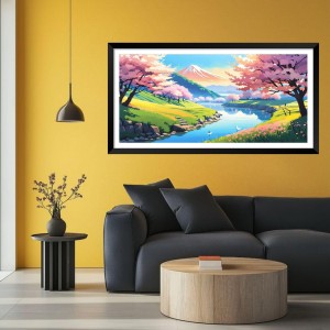 Nature Landscape Floating Frame Scenery Digital Print - (I5810) - 18x36 inch Modern Nature Wall Art for Living Room, Bedroom, Office, Hotels, Drawing Room Nature Landscape Floating Frame Scenery Digital Print - (I5810) - 18x36 inch Modern Nature Wall Art for Living Room, Bedroom, Office, Hotels, Drawing Room