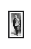 Netaji Subhas Chandra Bose Black Photograph in Army Uniform |Historical Wall Art | Military Attire | Perfect for Home or Office Decor