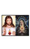 Jesus And Immaculate Heart Of Mary Laminated Photo - 13x15 Inches, Divine Blessings For Home & Office And Temple Decoration (F16182)