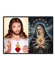 Jesus And Immaculate Heart Of Mary Laminated Photo - 5x7 Inches, Divine Blessings For Home & Office And Temple Decoration (F16182)