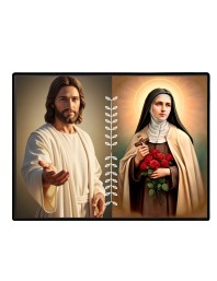 Jesus Christ - St. Therese Of Lisieux Laminated Photo - 5x7 Inches, Divine Blessings For Home & Office And Temple Decoration (F16252)