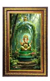 Lord Ganesha Digital Golden Balck Color Photo Frame | Hindu Religious Wall Decor | 10x16 Inches - Inspirational Wall Art For Office, Home Decor - Ideal Spiritual Gift (F16581)