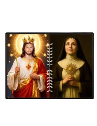 Jesus Christ - Our Lady Of Sorrows Laminated Photo - 7x9 Inches, Divine Blessings For Home & Office And Temple Decoration (F16293)