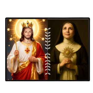Jesus Christ - Our Lady Of Sorrows Laminated Photo - 7x9 Inches, Divine Blessings For Home & Office And Temple Decoration (F16293)