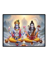 Lord Vishnu Shankar Laminated Photo - 13x15 Inches, Divine Blessings For Home & Office And Temple Decoration (F16059)