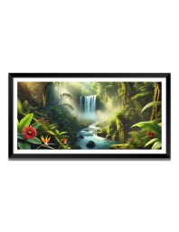 Nature Landscape Floating Frame Scenery Digital Print - (I5595) - 24x36 inch Modern Nature Wall Art for Living Room, Bedroom, Office, Hotels, Drawing Room