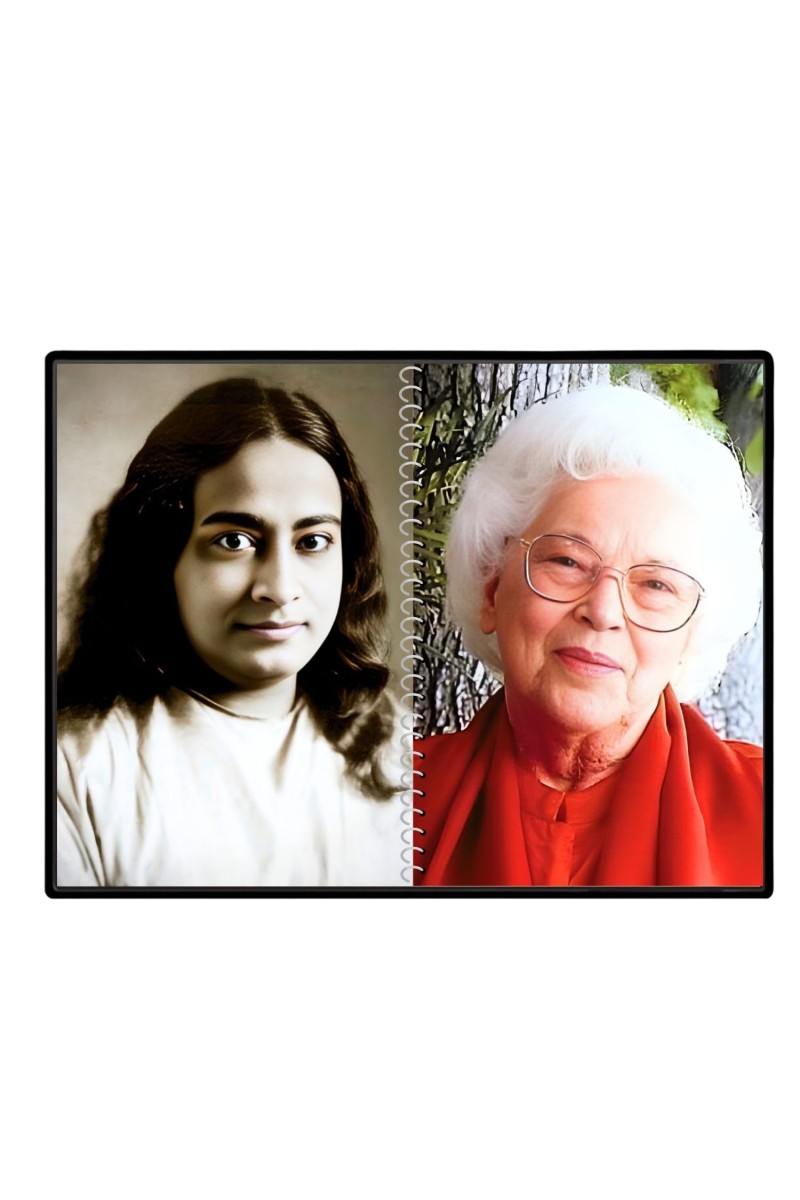 Paramahansa Yogananda & Sri Daya Mata Laminated Photo - 9x11 Inches, Divine Blessings For Home & Office And Temple Decoration (F16325)