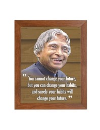 A P J Abdul Kalam & Famous Quote Brown Frame, 18x22InchesInspirational Wall Art for Office, Home DecorIdeal Spiritual Gift