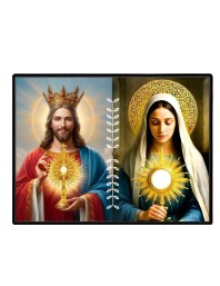 Jesus Christ-Our Lady Of Sorrows Laminated Photo - 7x9 Inches, Divine Blessings For Home & Office And Temple Decoration (F16295)