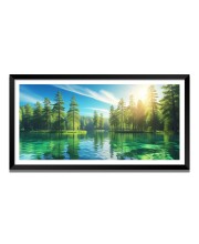 Nature Landscape Floating Frame Scenery Digital Print - (I5721) - 12x24 inch Modern Nature Wall Art for Living Room, Bedroom, Office, Hotels, Drawing Room