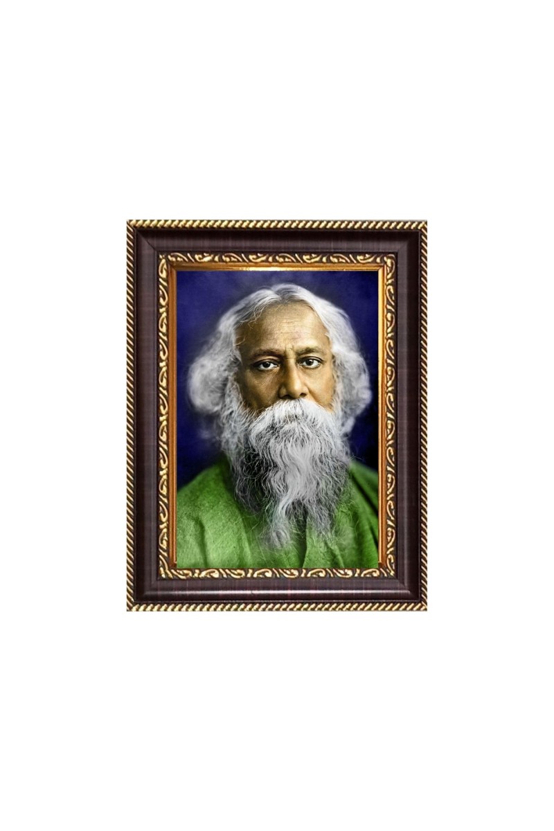 Sri Rabindra Nath Tagore Digital Print Photo 8.7x10.7 inches - Vibrant Religious Wall Art for Home or Office Decor.