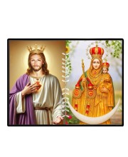 Jesus Lady Of Velankanni Laminated Photo - 11x13 Inches, Divine Blessings For Home & Office And Temple Decoration (F16203)