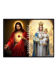 Jesus Christ - Mother Mary Laminated Photo - 5x7 Inches, Divine Blessings For Home & Office And Temple Decoration (F16255)