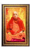Bhaktivedanta Swami Prabhupada Digital Golden Balck Color Photo Frame | Hindu Religious Wall Decor | 10x16 Inches - Inspirational Wall Art For Office, Home Decor - Ideal Spiritual Gift (F16851)