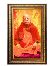 Bhaktivedanta Swami Prabhupada Digital Golden Balck Color Photo Frame | Hindu Religious Wall Decor | 10x16 Inches - Inspirational Wall Art For Office, Home Decor - Ideal Spiritual Gift (F16851)