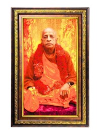 Bhaktivedanta Swami Prabhupada Digital Golden Balck Color Photo Frame | Hindu Religious Wall Decor | 14x20 Inches - Inspirational Wall Art For Office, Home Decor - Ideal Spiritual Gift (F16851)