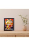 Hitech Sales Laxmi Narasimha Swamy Photo Frame for Pooja Room, Temple Decor, Home Decoration and Gift (Wall and Tabletop, Rectangular, Polystyrene Frame, Printed Photo, 24 x 29 cm, Black)