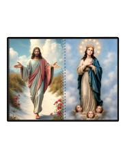 Jesus Christ - Virgin Mary Laminated Photo - 11x13 Inches, Divine Blessings For Home & Office And Temple Decoration (F16397)