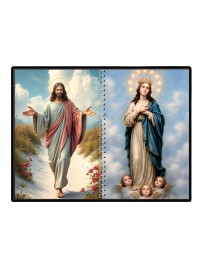 Jesus Christ - Virgin Mary Laminated Photo - 5x7 Inches, Divine Blessings For Home & Office And Temple Decoration (F16397)