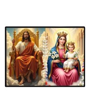 Jesus Lady Of FatimaLaminated Photo - 13x15 Inches, Divine Blessings For Home & Office And Temple Decoration (F16216)