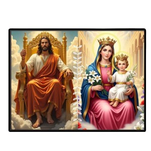 Jesus Lady Of FatimaLaminated Photo - 9x11 Inches, Divine Blessings For Home & Office And Temple Decoration (F16216) Jesus Lady Of FatimaLaminated Photo - 9x11 Inches, Divine Blessings For Home & Office And Temple Decoration (F16216)
