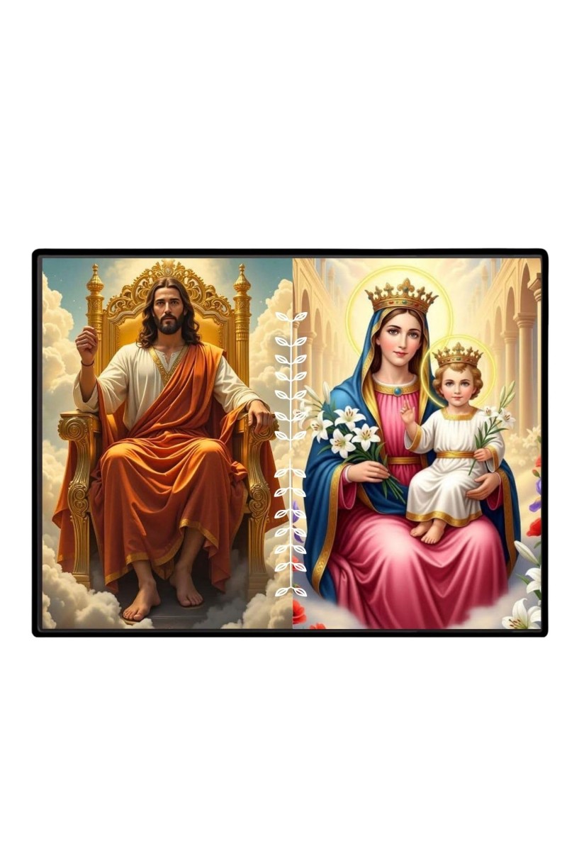 Jesus Lady Of Fatima. Laminated Photo - 7x9 Inches, Divine Blessings For Home & Office And Temple Decoration (F16216)