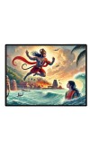 Lord Hanuman Laminated Photo - 11x13 Inches, Divine Blessings For Home & Office And Temple Decoration (F16101)