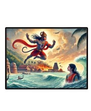 Lord Hanuman Laminated Photo - 11x13 Inches, Divine Blessings For Home & Office And Temple Decoration (F16101)