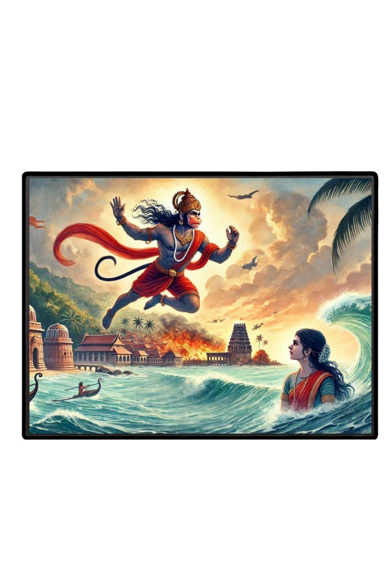 Lord Hanuman Laminated Photo - 11x13 Inches, Divine Blessings For Home & Office And Temple Decoration (F16101)
